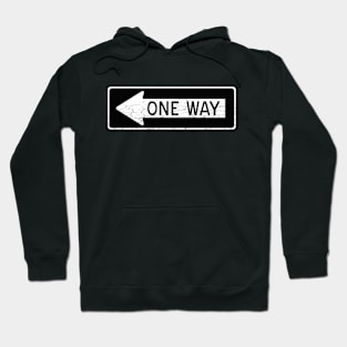 one way sign cracked Hoodie